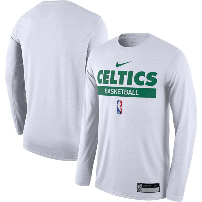 Men's Boston Celtics White 2022/23 Legend On-Court Practice Performance Long Sleeve T-Shirt